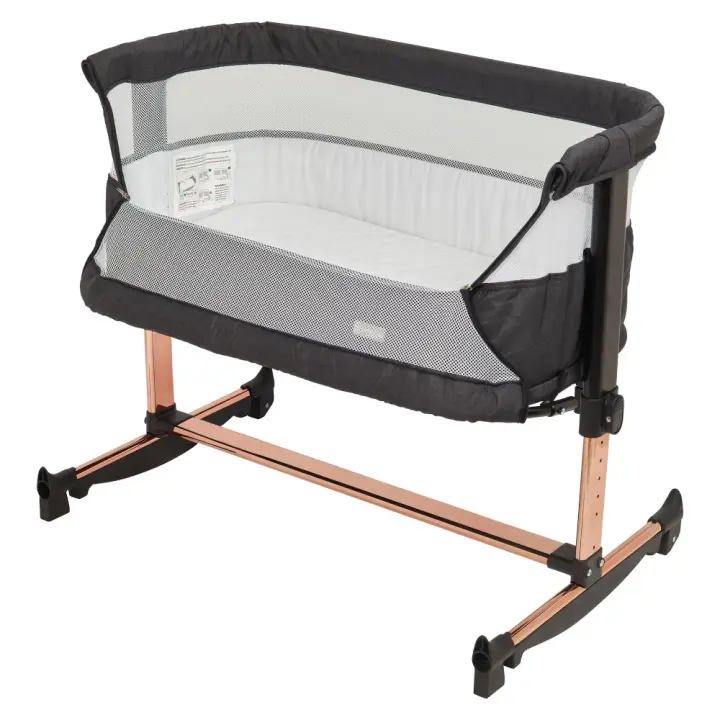 Berço Co-Sleep babyGO Vivaldi Black - Gold - 1