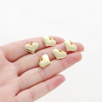 4pcs Colgante De Corazón De Amor Sólido En Oro 14K 18K Con Anillo De Salto Para Suministros De Joyería DIY Accesorios De Joyería - details 9