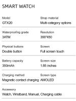 Ostark Reloj Inteligente 1.85" AMOLED 390×450 | Llamadas Bluetooth, Corona Giratoria, 100 Modos Deportivos, Monitoreo de Ritmo Cardíaco 24 h, Presión, SpO₂ y Sueño, Esferas Personalizables, Gadgets Prácticos, Batería 350 mAh y Resistencia 3ATM - details 11