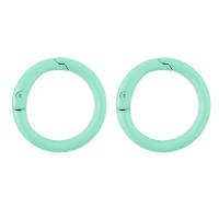 5Pcs/Lot Anillo Metálico 25mm Con Abrazadera De Resorte Clip Para Cadena De Perros Accesorios Para Joyería DIY Hebilla De Llavero Con Gancho Abrepuertas - details 13