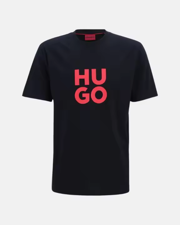HUGO 50523839 DALTORIP Camisetas Manga corta Hombre Negro - 1