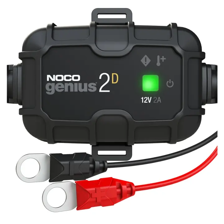 NOCO GENIUS2D: Cargador de Batería a Bordo 2A, 12V, Mantenedor y Desulfatador para Baterías de Plomo-Ácido y Litio de Coche - 1