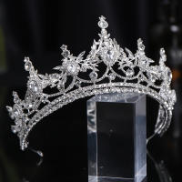 Coroa De Noiva Nova 2022 Diadema De Casamento Prata Com Strass Ornamento De Luxo Para Cabelo Laço De Cabelo Para Damas De Honra Presente Para Mulheres - details 1