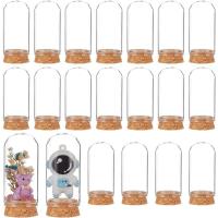 20 PCS Jarrones Decorativos De Domo 2.4x1.2 Pulgadas Con Base De Tapa De Vidrio Para Almacenamiento De Flores Fiesta Navideña En Casa - details 0