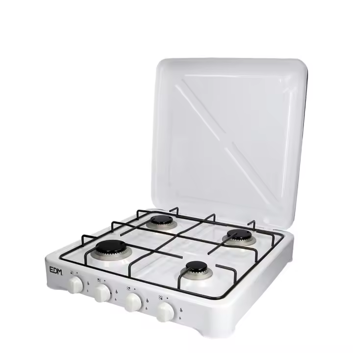 FOGAO DE GAS ESMALTADA 4 FOGOS 50x50x12cm EDM - 1
