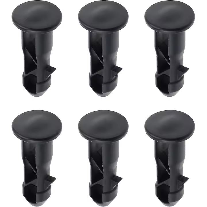 3 partes de plástico Wheelie Bin tapa de la Bisagra Pasadores, 65mm x 18mm - 1