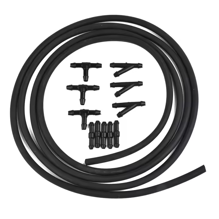 Conector De Tubo Para Lavar Parabrisas De Coche Kit Con Conector T Universal Para Boquilla De Agua Material De Goma Y Plástico - 1