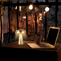 Lámpara De Mesa Portátil Sin Cable Con Luz LED Y Control Táctil Para Dormitorio Y Sala De Estar 3 Niveles De Brillo En Color Mocasín - details 5
