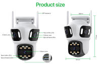 Cámara PTZ De Seguridad 4K Exterior Con Lente Doble Y Tres Pantallas Cámara WiFi 6 HD Exterior Auto Tracking iCsee Resistente Al Clima - details 16