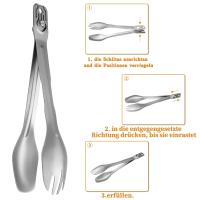 LAHAQIQI Conjunto De Utensilios De Camping 5-en-1 Desmontable Cutlería Portátil Silverware Acero Inoxidable Multiherramienta Set Tijeras Spork Cuchara - details 4