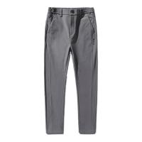 Pantalones Slim Fit Estilo Occidental Para Hombre Traje Formal Casual Coreano Primavera Verano Pantalones De Terciopelo - details 3