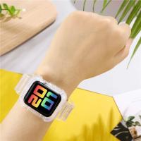 Carcasa Transparente + Correa Para Apple Watch Series 9 8 7 6 SE 5 Compatible Con Iwatch 3 Correa De Plástico 38mm 40mm 42mm 44mm 45mm 49mm - details 25