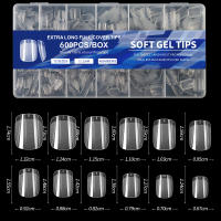 600pcs De Uñas Postizas De Acrílico Semi Mate Y Mate Full Cover Ovaladas Y De Alerón Para Dedos De Mano En Caja - details 8