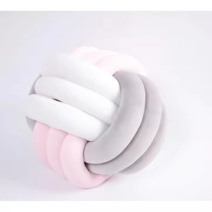 Almohada de sofá con nudo de bola de Dinamarca del mismo estilo, almohada de mano creativa nórdica sencilla. - 1