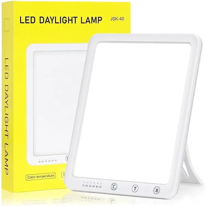 Lámpara terapia luz diurna 13W con atenuador continuo Spectrum solar sin UV  cálido Soporte ajustable Portátil - 1