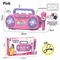 Máquina De Karaoke Para Niños Con Microfono Y Luces Juguete Musical Portátil Educativo Regalo Para Niñas Y Niños Viaje - details 7