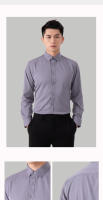 Camisa Negocios Para Hombre Color Sólido Moda Clásica Slim Fit Manga Larga Básica Casual Blanco Negro Azul Rojo Verde Ropa Social - details 5