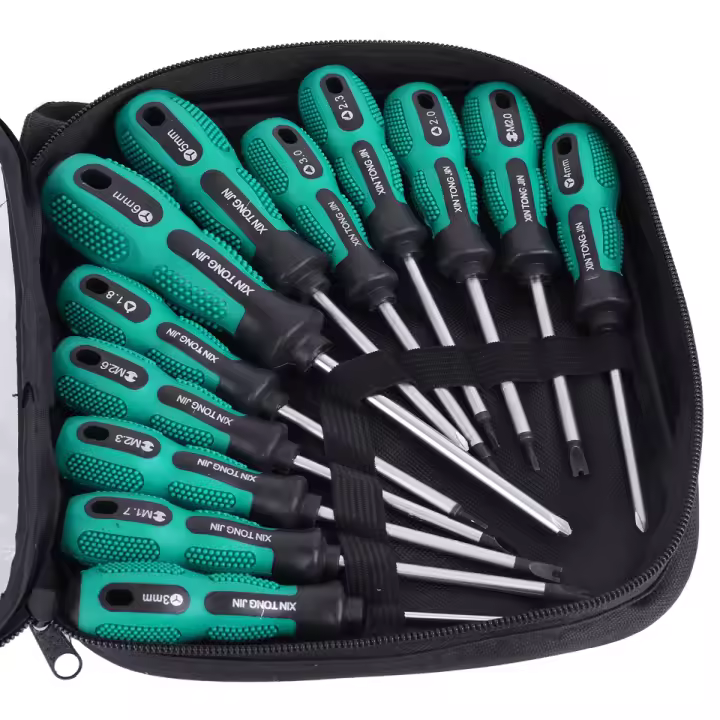 Juego De Destornilladores Magnéticos Profesionales 6-12Pcs Tamaños 3mm-6mm Phillips Flat Herramientas Eléctricas Antideslizantes Para Reparación De Computadoras Y Electrónica - 1