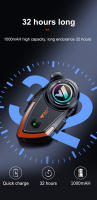 Y80 2X Intercomunicador De Casco De Motocicleta Bluetooth V5.3 Manos Libres Reducción De Ruido Impermeable 1000M Interfono Con Headset Inalámbrico - details 7
