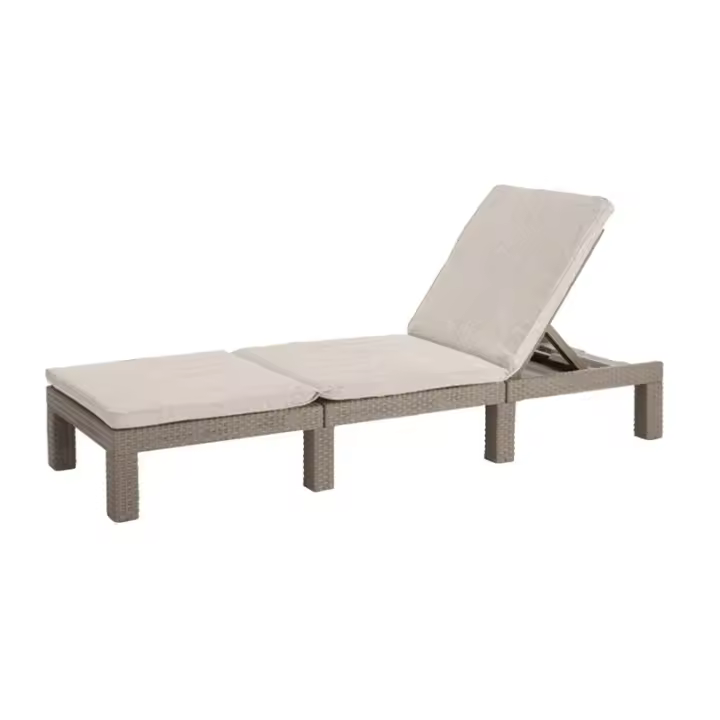 KETER 252225 Tumbona de jardín Daytona Deluxe 65x195x25.5 cm - Capuchino - 1