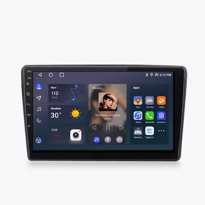 Junsun AI Voice Car Radio Stereo For Citroen C5 2008 2009 2010 2011 2012 2013 2014 2015 2016 2017 Car Auto Radio Built-In Wireless Carplay For Apple & Android Auto Automotive Multimedia Touch Screen 360 camera Car Intelligent Systems With GPS Navigation - 1