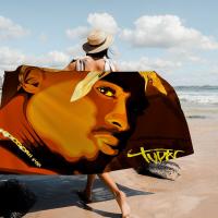 Toalla De Playa Absorbente Y Secado Rápido De Microfibra Para Músicos Y Cantantes Rapper 2Pac T-Tupac Toalla De Yoga Deporte Y Viaje Tamaño 76x182cm - details 5