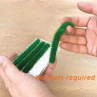 4 Rayas De Césped Artificial Paja Falso Para Patios Césped Estático Para Manualidades Decoración De Escenas Miniatura - details 3