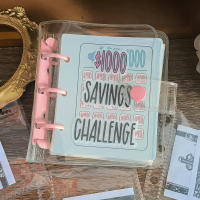 Libro Organizador De Ahorro De Dinero Con 3 Agujeros Y Envolvente Estilo PVC 1 Pieza Por Pack Binder De Desafío De Ahorro - details 0