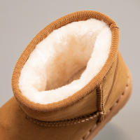 Botas De Nieve Para Niños Estilo Conciso De Peluche Sólido Color Unisex Botas Cortas Invierno Antideslizantes Tallas 23-36 - details 5