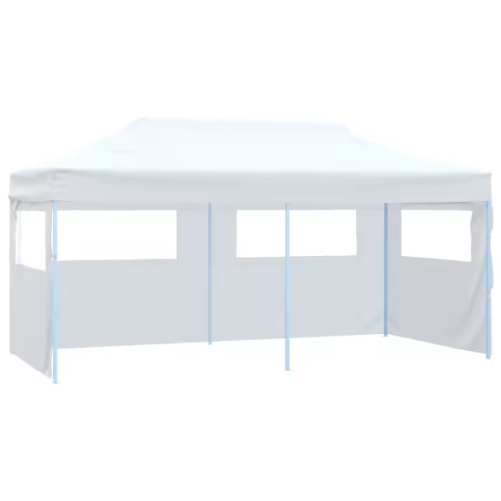 vidaXL Carpa Plegable Profesional con 4 Paredes Acero 3x6m Tienda Color Antracita,  Azul,  Blanco y mas - 1