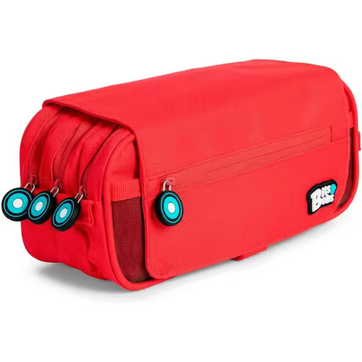 Grafoplas Estuche Escolar Triple Grafoplás con Solapa Niños Unisex Rojo 23x10x10cm - 1