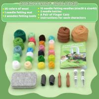 Set De Tejido Con Agujas KRABALL Para Principiantes Con Almohadilla De Lana Y Herramientas Para Manualidades DIY Kit De Cactus Y Suculentas - details 1