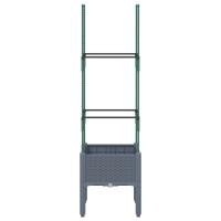 vidaXL Jardinera con enrejado PP gris 40x40x142,5 cm - details 2