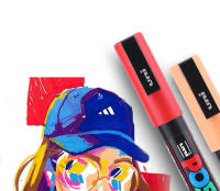 Juego De 16 Marcadores UNI POSCA De Japón Para Dibujo Y Pintura Acrílica Marcadores Permanentes Impermeables Para Niños Suministros De Arte PC-3M/1M/5M - details 3
