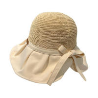 Gorro De Lata Para Mujer Protección UV Sombrero De Paseo Playa Exterior Con Cordones Estilo Panama Para Verano - details 7