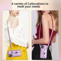Funda De Cuero Para iPhone Con Lanyard Y Monedero Porta Tarjetas Funda Crossbody Protectora Anti-Scratch Antisalpicaduras Para Modelos 13 12 Mini 15 14 11 pro Max XS XR 7 8 plus - details 11
