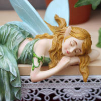 Estatua De Ángel Del Arte 1PC Decoración Para Jardín Soñado Regalo Perfecto Para San Valentín Material De Resina Tamaño Único - details 12