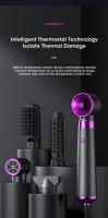 Secador De Pelo 5 En 1 Peine Secador De Aire Caliente Frío Estilo Peine Secador Eléctrico Con Auto Curling Iron Para El Hogar - details 10