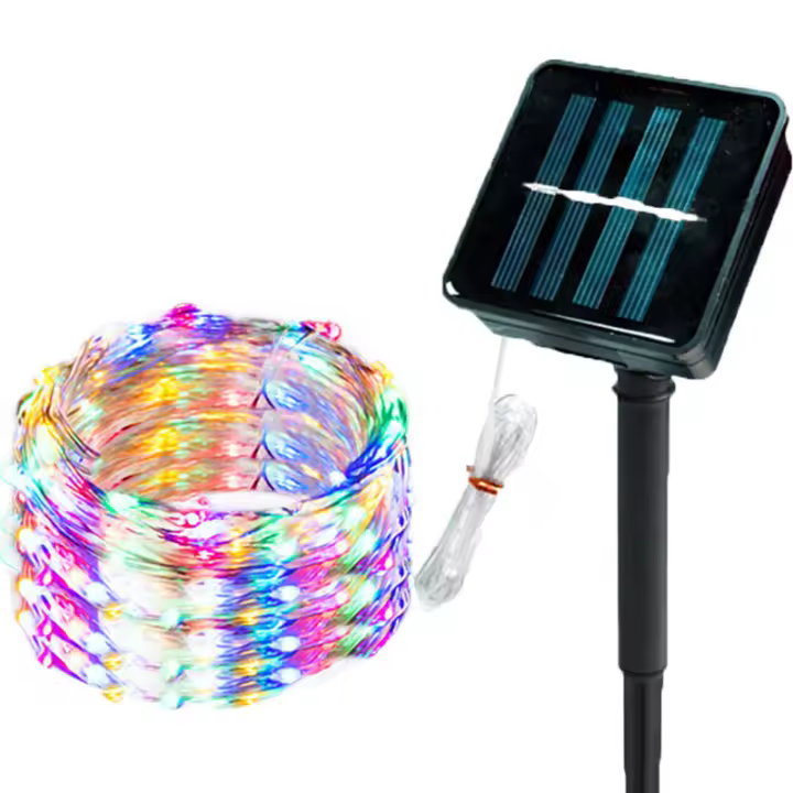 Cadena De Luces LED Solar Impermeable 100 LED Para Exterior Decoración De Jardín Navidad Fiesta Luz De Año Nuevo Garland De Luces Festoon 12M - 1