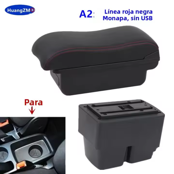 Caja De Apoyabrazos Para Ford Fiesta MK7 2009-2017 Accesorios Interiores Especiales De Retrofits Material De Cuero Y Plástico - 1
