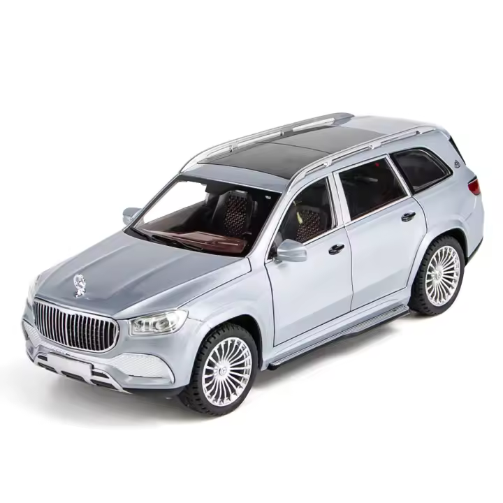 Modelo De Coche Maybach GLS600 a Escala 1:24 Con Luces Y Sonido Puertas Abiertas Absorción De Choques Regalo Para Niños Decoración Colección SUV Metal Y Plástico - 1