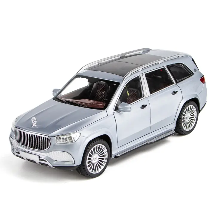 Modelo De Coche Maybach GLS600 a Escala 1:24 Con Luces Y Sonido Puertas Abiertas Absorción De Choques Regalo Para Niños Decoración Colección SUV Metal Y Plástico - 1