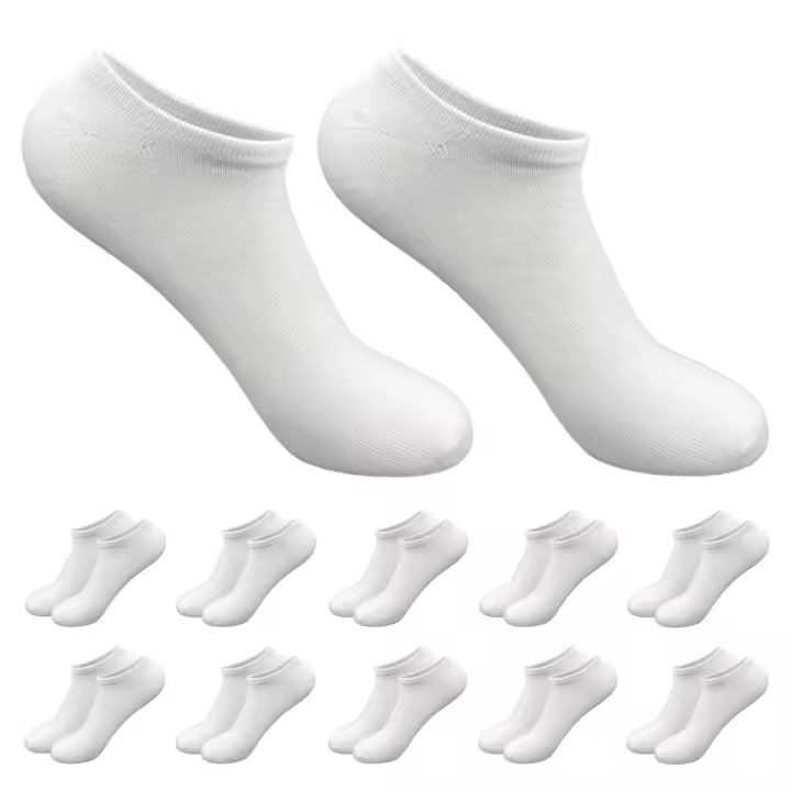Aicasa Calcetines Cortos de Algodón para Mujer y Hombre ,Calcetínes tobillero , Transpirables para Verano y todo los dia Pack 6 -12Pares Gimnasio/Padel/Deporte/Correr/Futboll - 1