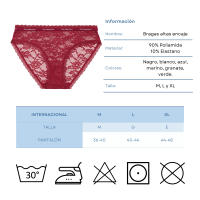 Don Algodon Pack 6 Bragas Encaje Mujer | Calidad y Suavidad Excepcionales | Colores Llamativos - details 0