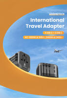 Adaptador De Viaje Universal 5 En 1 Con 2 USB-C Y 2 USB-A Cargador De Pared Para USA EU UK AUS Plug Incluye 2 USB Para Dispositivos Móviles - details 0