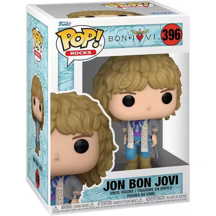 Funko Pop! Rocks: Jon Bon Jovi Jovi - (1980's) - Figura de Vinilo Coleccionable - Idea de Regalo- Mercancia Oficial - Juguetes para Niños y Adultos - Music Fans - Muñeco para Coleccionistas - MR POPYE - 1