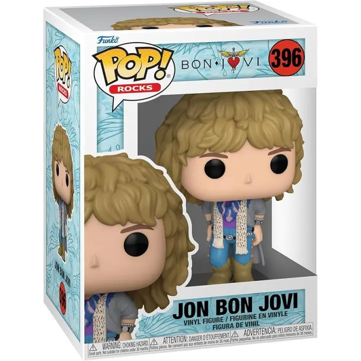 Funko Pop! Rocks: Jon Bon Jovi Jovi - (1980's) - Figura de Vinilo Coleccionable - Idea de Regalo- Mercancia Oficial - Juguetes para Niños y Adultos - Music Fans - Muñeco para Coleccionistas - MR POPYE - 1