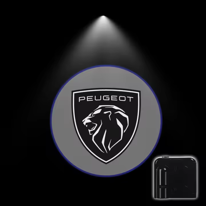 Lámpara De Bievenida LED Para Puerta De Coche Emblemático Sin Cable Proyector De Láser Accesorios De Auto Para Peugeot 206 207 208 3008 308 307 406 407 - 1