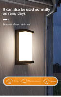Lámpara De Pared Exterior LED Con Sensor De Movimiento Moderna AC85-265V Impermeable IP66 Para Jardín Escaleras Y Cocina - details 3