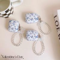 Funda Para Auriculares Apple Airpods 1/2/3/pro 2 Con Colgante De Bolas Transparentes De Mariposa Azul De Alta Calidad Protectora Moda - details 0